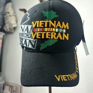 U.S. Warriors Vietnam Veteran black baseball cap NWT